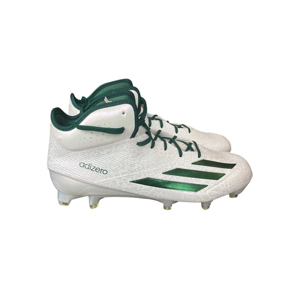 Adidas Adizero Football Cleats Size 10.5 Green/White - Picture 3 of 7